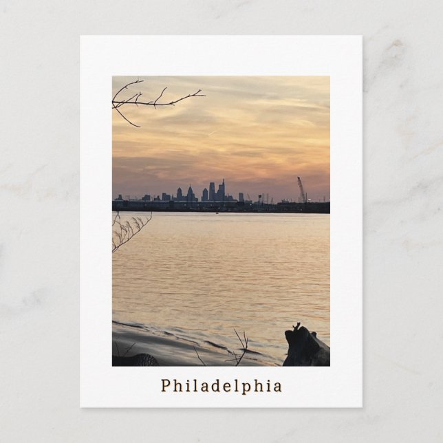 Philadelphie Sunset Photo Carte postale (Devant)