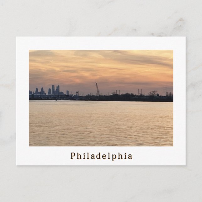 Philadelphie Sunset Photo Carte postale (Devant)