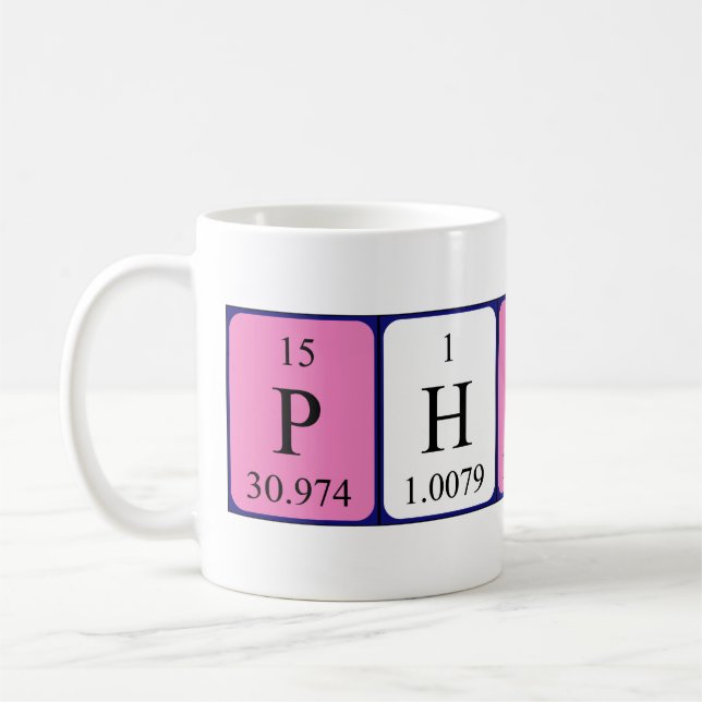 Philine périodique nom de table mug (Gauche)