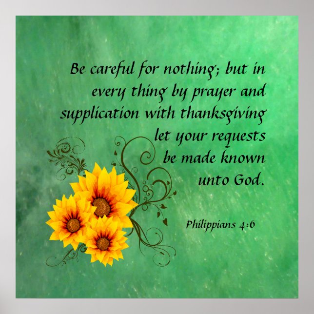 Philippians 4:6 Poster (Devant)