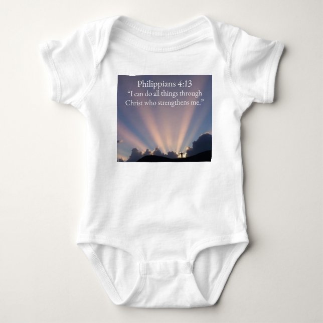Philippiens 4:13 Body bébé chrétien (Devant)