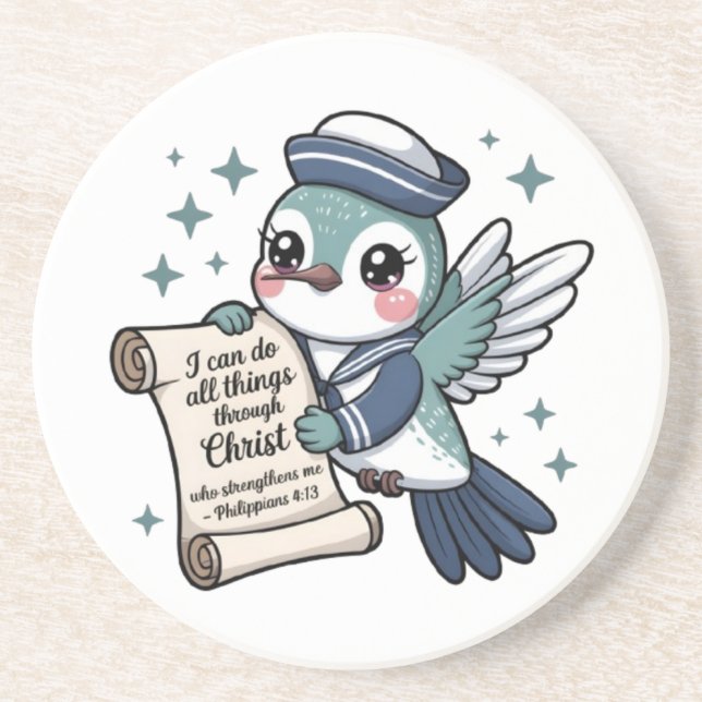 Philippiens 4:13 Dessous de verre de colibri de ma (Devant)