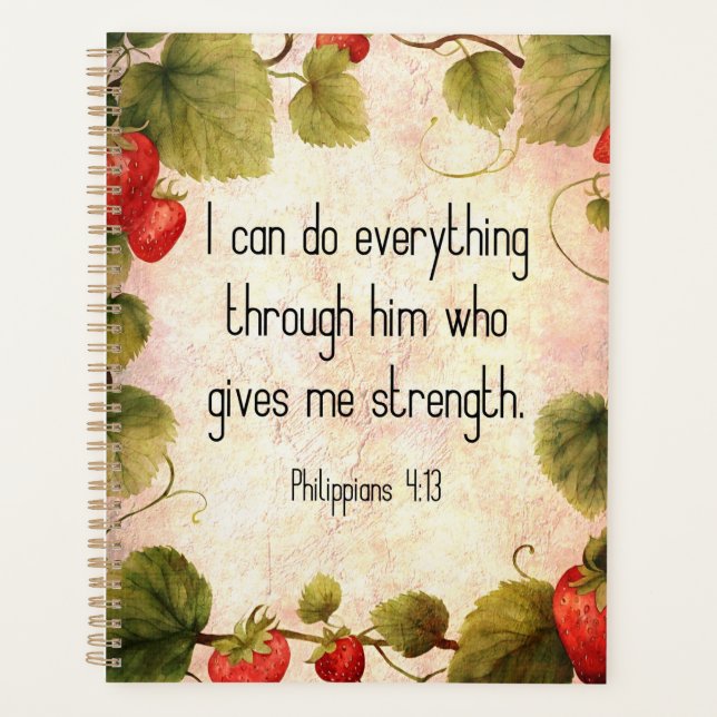 Philippiens 4:13 Verset Biblique sur un design int (Devant)