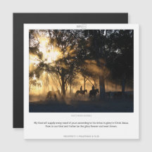 Philippiens 4:19-20 CARTE magnétique PROSPÉRITÉ SC