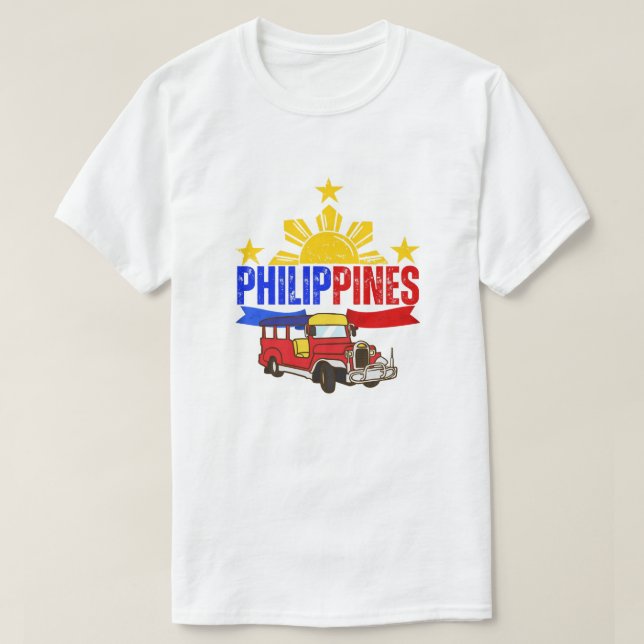 Philippines Soleil | Jeepney | T-Shirt Philippin (Design devant)