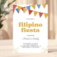 Philippines Sun Filipino Fiesta Invitation Boho