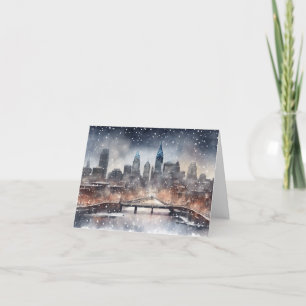 Philly Skyline - Carte de Noël