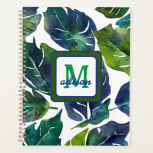 Philodendron vert et bleu du feuillage Monogramme