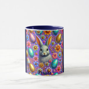 PHOEBE ~ EASTER BUNNY Oeufs Fleurs ~ Mug