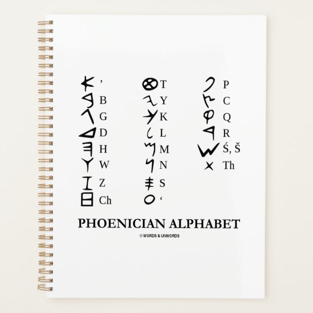 Phoenicien Alphabet Linguistique Cryptographie (Devant)