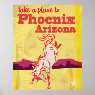 Phoenix, Arizona USA Affiche de voyage vintage