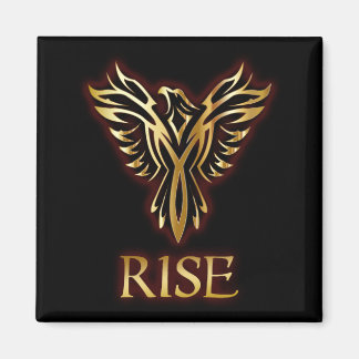 Phoenix Bird Rise Magnet Carré