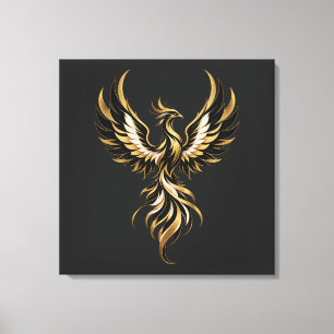 Phoenix doré montant toile enveloppée