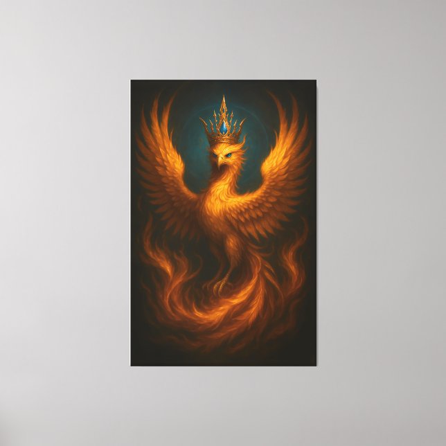 Phoenix Doré Royal · Toile d'art fin de luxe Prin (Recto)