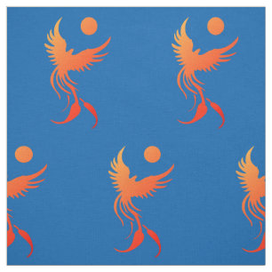 Phoenix en hausse dans le tissu de flammes