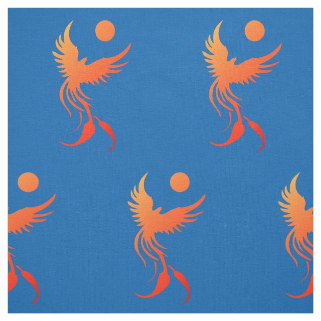 Phoenix en hausse dans le tissu de flammes (Échantillon)