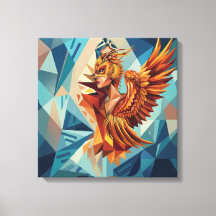 Phoenix Rise – Toile contemporaine étirée sur châs