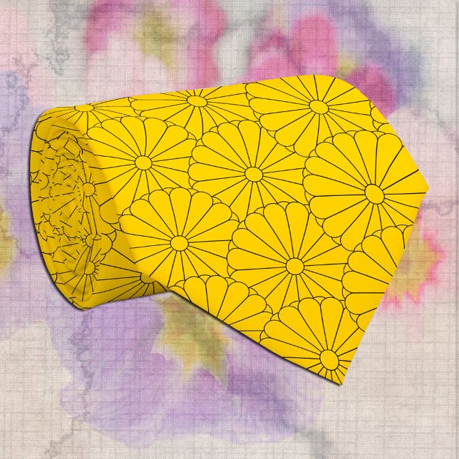 Phoque japonais floral / Cravate Motif Sun (Créateur téléchargé)