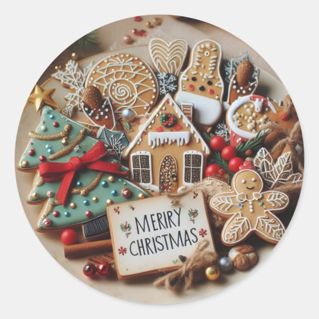 Phoques de fête : Joyeux Stickers de Noël & Étique (Devant)