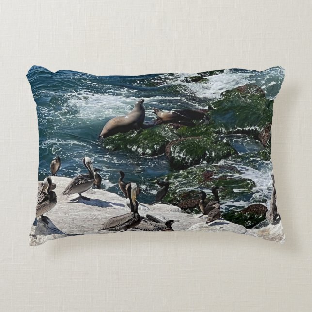 Phoques et oiseaux Coussin d'ascension (Devant)