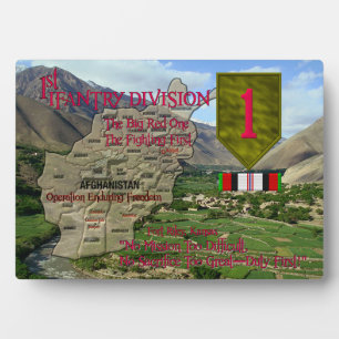 Photo 1re division d'infanterie Plaque de vétéran de l'E