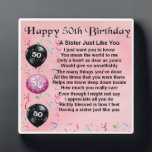 Photo 50th  Birthday Sister Poem Plaque<br><div class="desc">A great personalised gift for a sister on her 50th  Birthday.

This item can be personalised or just purchased as it is</div>