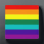 Photo 7 bandes Arc-en-ciel Plaque Gay pride<br><div class="desc">7 Stripes Rainbow Gay pride Flag Version avec bande rose chaud enlevée en raison de l'indisponibilité du tissu rose chaud (1978-79).</div>
