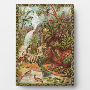 Photo Adam Et Eve Sur La Plaque Du Jardin