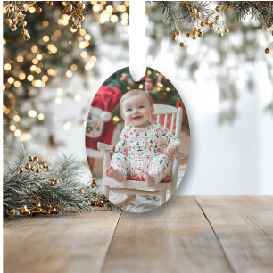 Photo adorable pour bébé Premier Noël du bébé