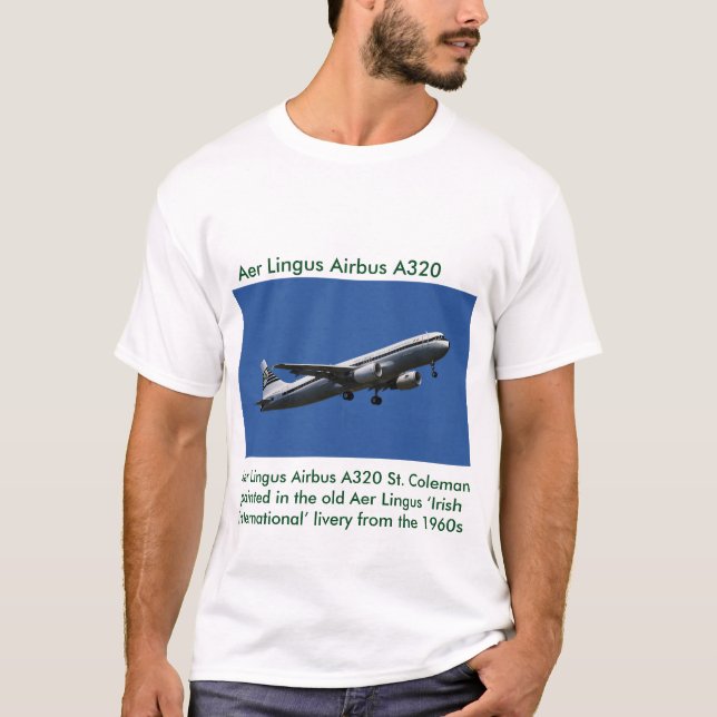 Photo Aer Lingus Airbus A320 pour t-shirt homme (Devant)