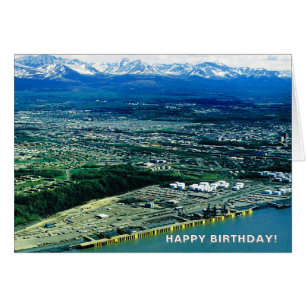 Photo aérienne d'anniversaire d'Anchorage en Alask