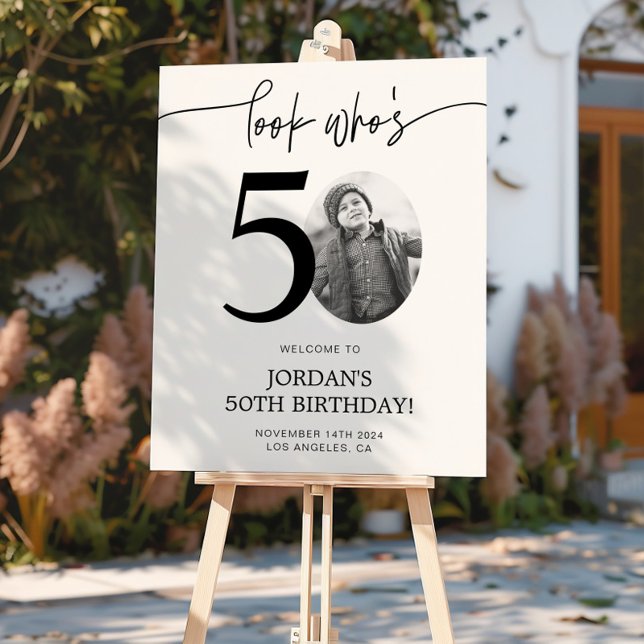 Photo Affiche de bienvenue de 50e anniversaire | R (Créateur téléchargé)