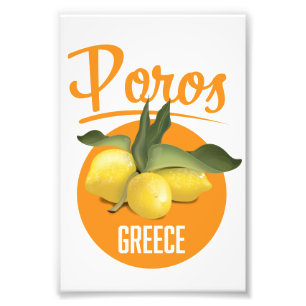 Photo Affiche de voyage Poros Grèce Impression d'art