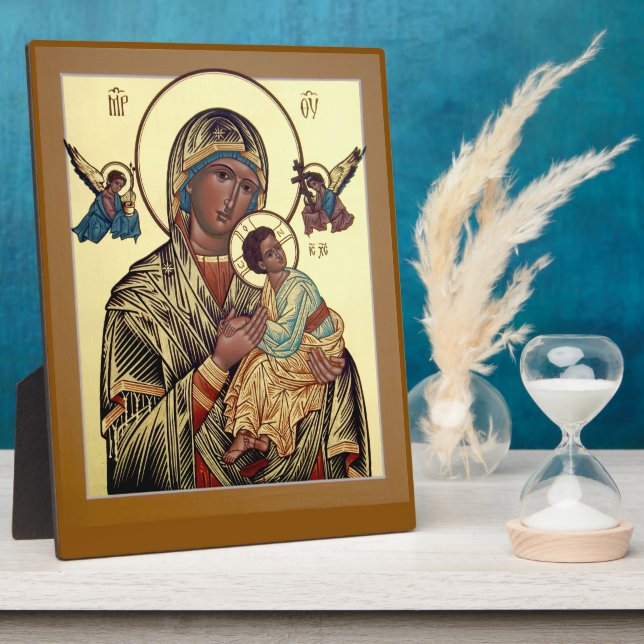 Photo Aide perpétuelle Mère de Dieu Icon Plaque (Côté)