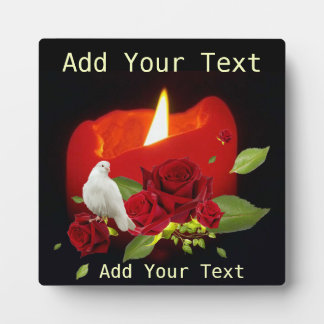 Photo Ajoutez votre nom / Texte 5.25 x 5.25 avec Plaque