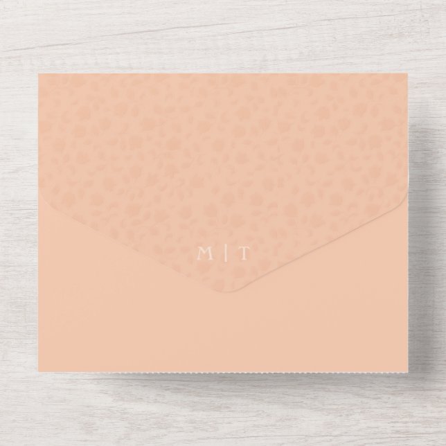 Photo All in One Wedding Invitation avec QR Code (Verso)