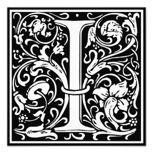 Photo Alphabet Floral Lettre Monogramme I Impression pho