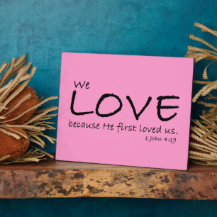 Photo Amour (1 Jean 4:19) Plaque