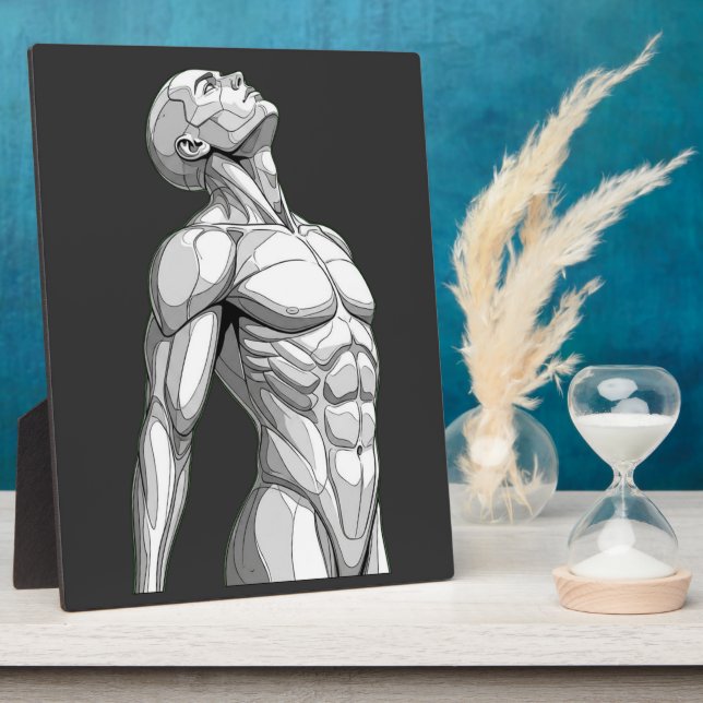 Photo Android Anatomy: Futuristic Cyborg Desktop Plaque (Côté)