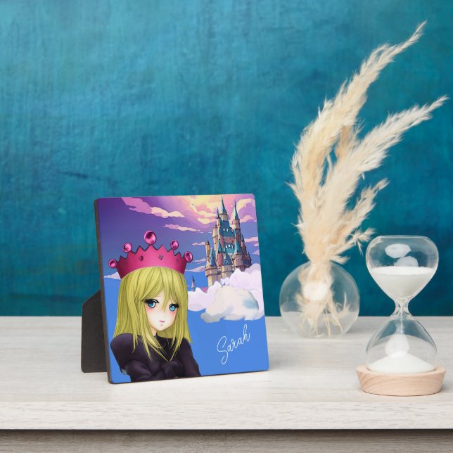 Photo Anime Princesse avec Plaque de Château Flottante (Insitu)