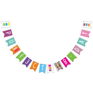 Photo Anniversaire Drapeaux de Bunting