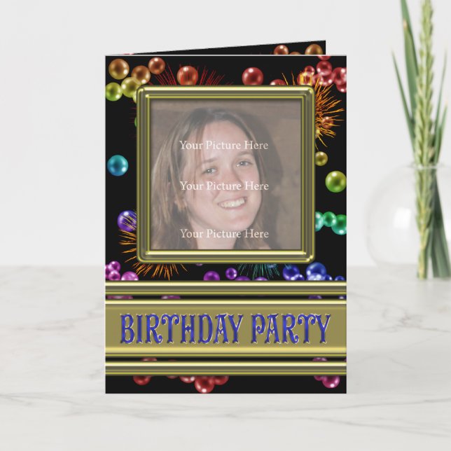 Photo Anniversaire Invitation (Devant)