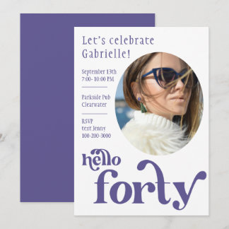 Photo Anniversaire Invitation pour elle | Quarante