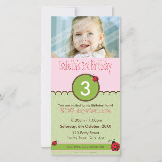 PHOTO ANNIVERSAIRE INVITATIONS :: ladybird 4P