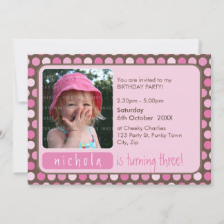 PHOTO ANNIVERSAIRE INVITATIONS :: spotty 4L