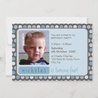 PHOTO ANNIVERSAIRE INVITATIONS :: spotty 5L