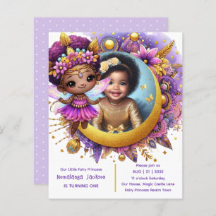 Photo Anniversaire Little Black Fairy African Purp