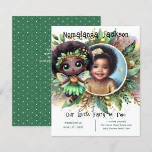 Photo Anniversaire Little Black Fairy Green Gold