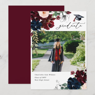 Photo Annonces de Graduation Florale Bourgogne