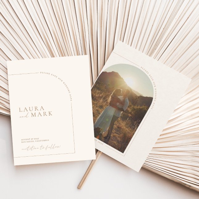 Photo Arc Élégant Moderne Enregistrer La Date (Créateur téléchargé)